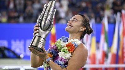 Matias Grez - Aryna Sabalenka defeats home favorite Zheng Qinwen to win third straight Wuhan Open title - edition.cnn.com - China - Usa - Australia - city Wuhan