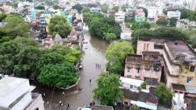 Drone video shows flooding in India’s Chennai