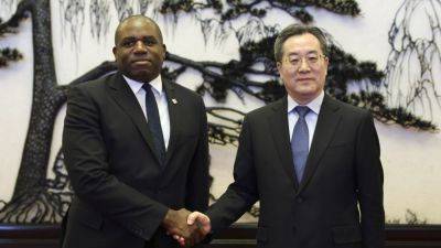 UK Foreign Secretary Lammy says engagement with China is necessary at start of 2-day visit