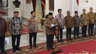 Gibran Rakabuming Raka - Prabowo Subianto - NINIEK KARMINI - Indonesia’s new president announces Cabinet. It’s the largest in the country’s history - apnews.com - Indonesia - city Jakarta, Indonesia