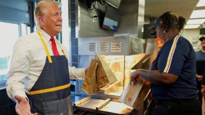 Donald Trump - Amelia Lucas - Kamala Harris - McDonald's tells U.S. restaurants it's not a 'political brand' after Trump visit - cnbc.com - Usa - state Pennsylvania - county Mcdonald