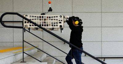 South Korea team showcases drone that serves as 'flying shopping cart'