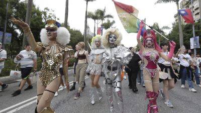 JOHNSON LAI - Thousands gather for colorful celebration at Taiwan Pride parade - apnews.com - Japan - New Zealand - Taiwan - Hong Kong - Vietnam - city Taipei, Taiwan