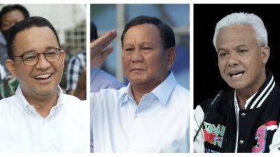 A defense minister and 2 former governors vie for Indonesia’s presidency