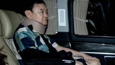 Thailand’s ex-PM Thaksin weak but ‘happy to be home’ after detention release