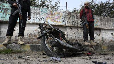 2 killed as a motorcycle loaded with explosives detonates in the Pakistani city of Peshawar