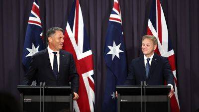 Grant Shapps - Richard Marles - David Cameron - Australia, UK to boost defense cooperation - cnbc.com - Britain - Australia - county Centre - region Indo-Pacific -  Canberra, Australia