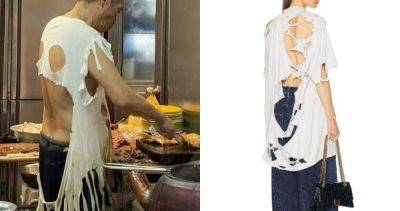 Spot the difference: Hong Kong chef's tattered tee resembles $1,500 Balenciaga top, says netizen