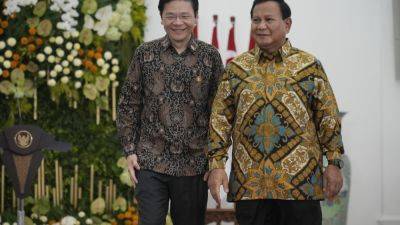 Joko Widodo - Prabowo Subianto - Lee Hsien Loong - Southeast Asian - Lawrence Wong - Lee Kuan Yew - Indonesian and Singaporean leaders hold annual talks, joined this year by their successors - apnews.com - Indonesia - Singapore -  Jakarta -  Singapore - county Cooper