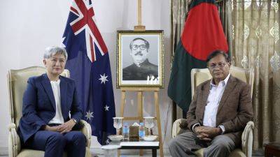 Penny Wong - Australia as Bangladesh vow to boost trade as foreign ministers meet in Dhaka - apnews.com - Burma - India - Bangladesh -  Dhaka, Bangladesh - Australia - county Ocean