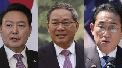 Xi Jinping - Fumio Kishida - Suk Yeol - Li Qiang - Leaders of South Korea, China and Japan will meet Monday for their first trilateral talks since 2019 - apnews.com - Japan - China - South Korea -  Seoul, South Korea - county Cooper