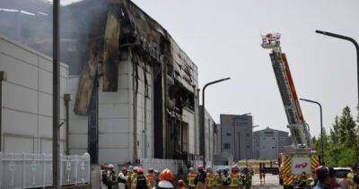 South Korean authorities order battery maker to halt operations after deadly blaze - asiaone.com - China - South Korea - city Seoul
