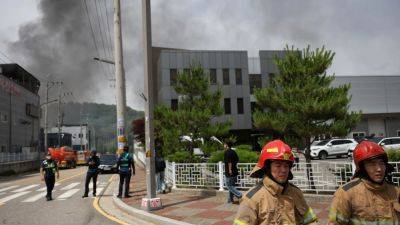 South Korea shuts battery plant where 17 Chinese workers were killed in fire, begins probe