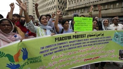 Dozens rally in Pakistan after a Christian man is sentenced to death for blasphemy