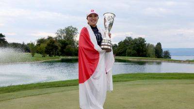 Japan’s Ayaka Furue wins first major with dramatic eagle putt on final hole of Evian Championship