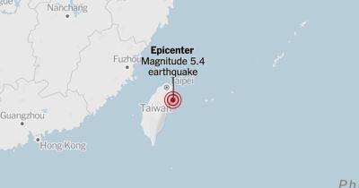 5.4-Magnitude Earthquake Strikes Near Taiwan - nytimes.com - Taiwan - Usa - city Taipei