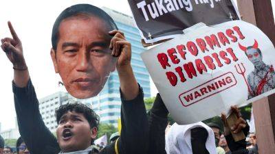 Anies Baswedan - Amy Sood - Kaesang Pangarep - Reuters - Indonesians protest against proposed changes to election law, threat to democracy - scmp.com - Indonesia - city Jakarta