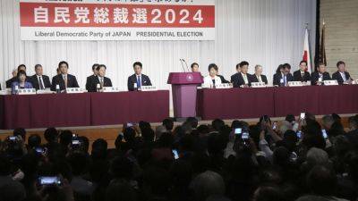 A record 9 lawmakers are vying to become Japan’s leader, with pledges of change and stronger defense