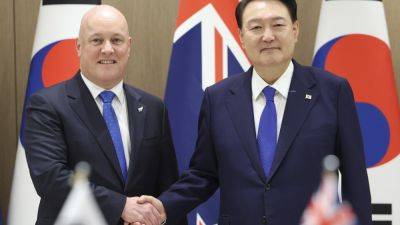 Kim Jong Un - Suk Yeol - Christopher Luxon - Leaders of South Korea, New Zealand strongly condemn expanding North Korea-Russia military ties - apnews.com - New Zealand - Russia - South Korea - North Korea - Ukraine - city Seoul, South Korea